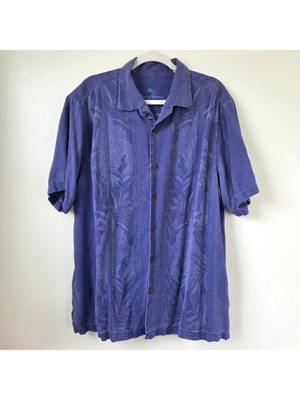 Tommy Bahama Silk Short-Sleeve Button Up Camp Shirt Size XLT